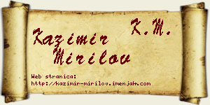 Kazimir Mirilov vizit kartica